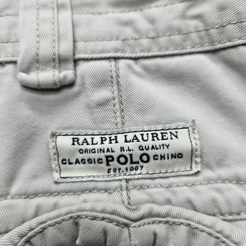 VINTAGE Polo Ralph Lauren Men Shorts 36 Beige Cargo Twill Utility